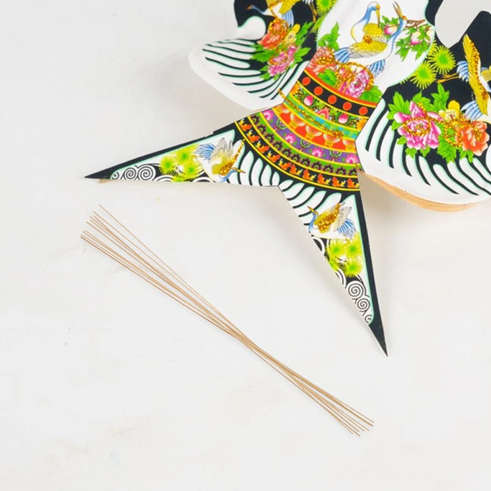 50 Uds. Materiales de fabricación: palos largos de bambú amarillo claro para manualidades de linternas de cometa Diy, suministros de fabricación sin terminar, ligeros