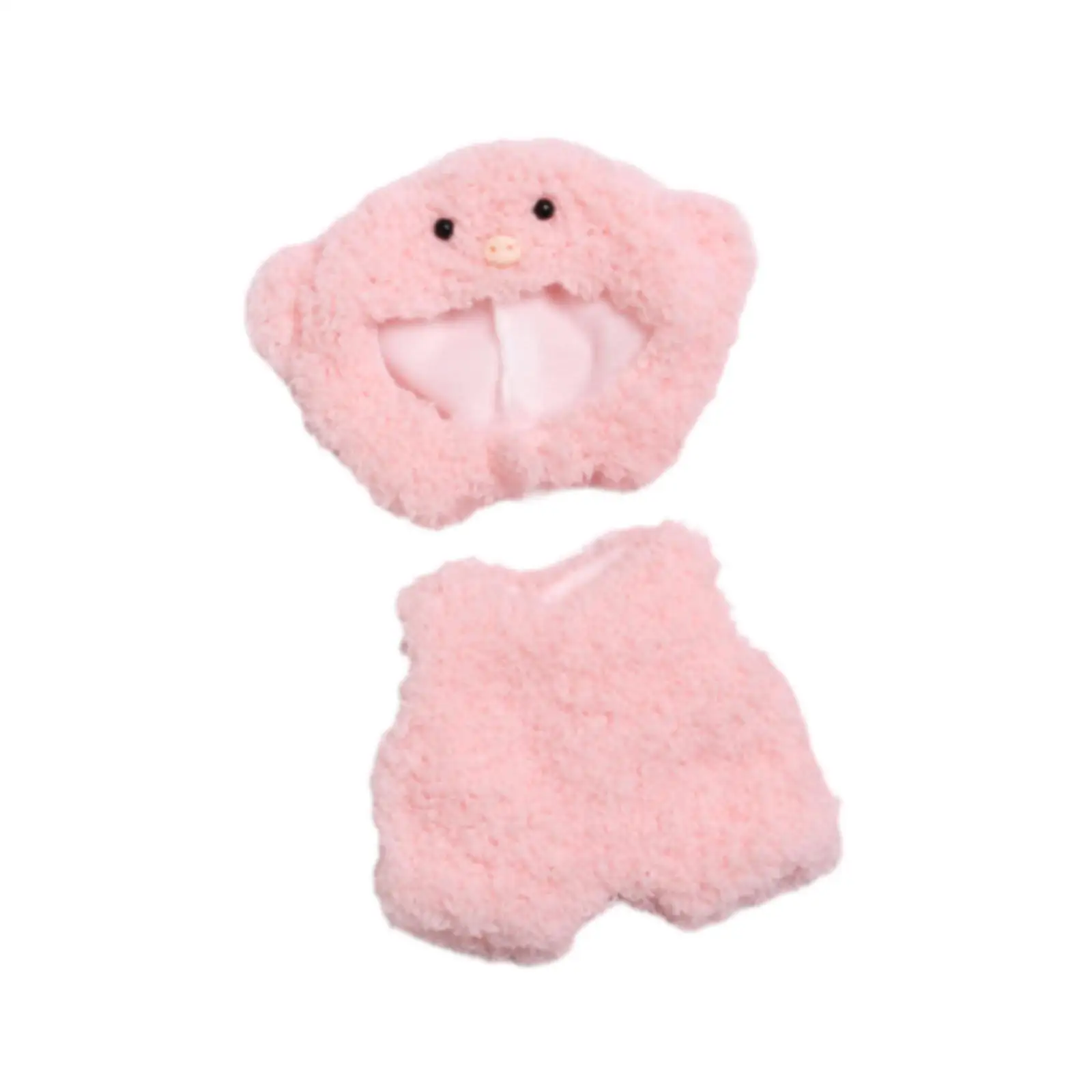 Plush Figure Romper with Hat Clothing Fashion Photo Props for Kids DIY Dress Make Your Own Dolls for Flexibility 6.69 inch