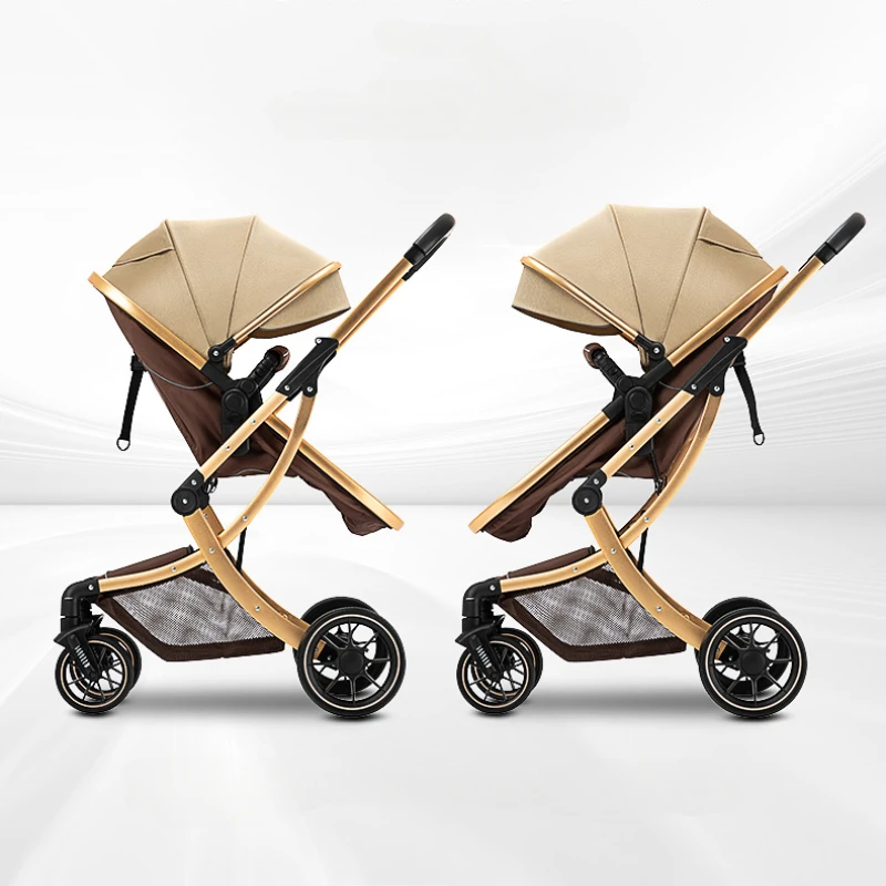 2025 NUEVO Cochecito de bebé 2 en 1 Cochecito de bebé de alto paisaje Se puede invertido y plegado Carro con ruedas para niños - imagen 4