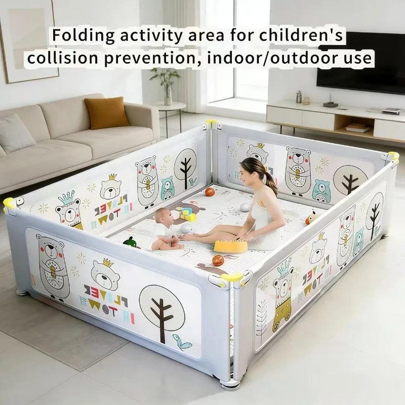 Parque infantil plegable zona de juegos segura para niños interior exterior