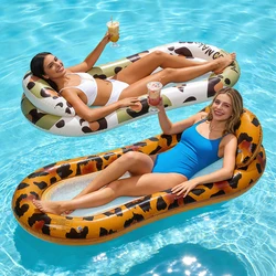 Flotador infantil de piscina con estampado leopardo