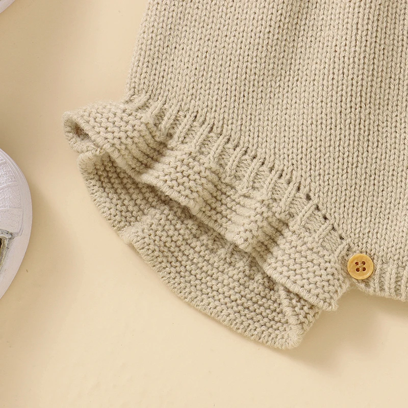 Body para bebé niña sin mangas de punto con tirantes para recién nacido, monos de una pieza, prendas de vestir para niño pequeño, trajes de 0 a 18m - imagen 5