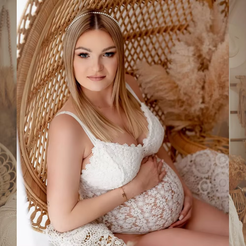 Body de maternidad elástico para sesión fotos – Estilo sexy básico - imagen 5