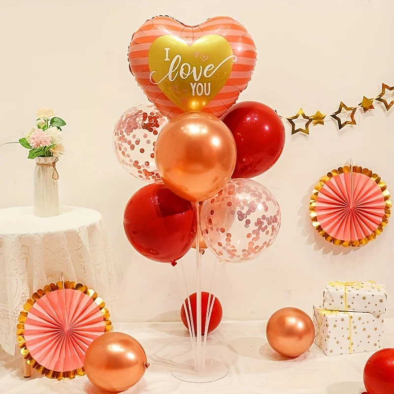 1 Juego, soporte para palos de globos, Base para globos con poste y taza, soporte para centro de mesa de escritorio, accesorios para globos - imagen 4
