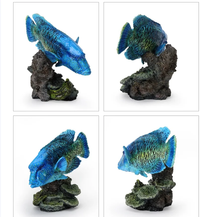 Juguetes cápsula originales Gran mini colección ilustrada de criaturas vivas: figuras de Manta Ray de pez león de arrecife Coral - imagen 5