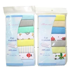 Toallas de algodón 100% para bebé - suaves y absorbentes 21x21 cm