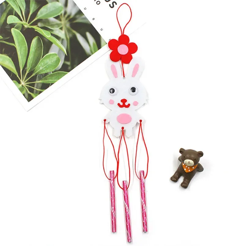 Kit campanas de viento DIY infantil con pegatinas – Manualidad artesanal - imagen 4