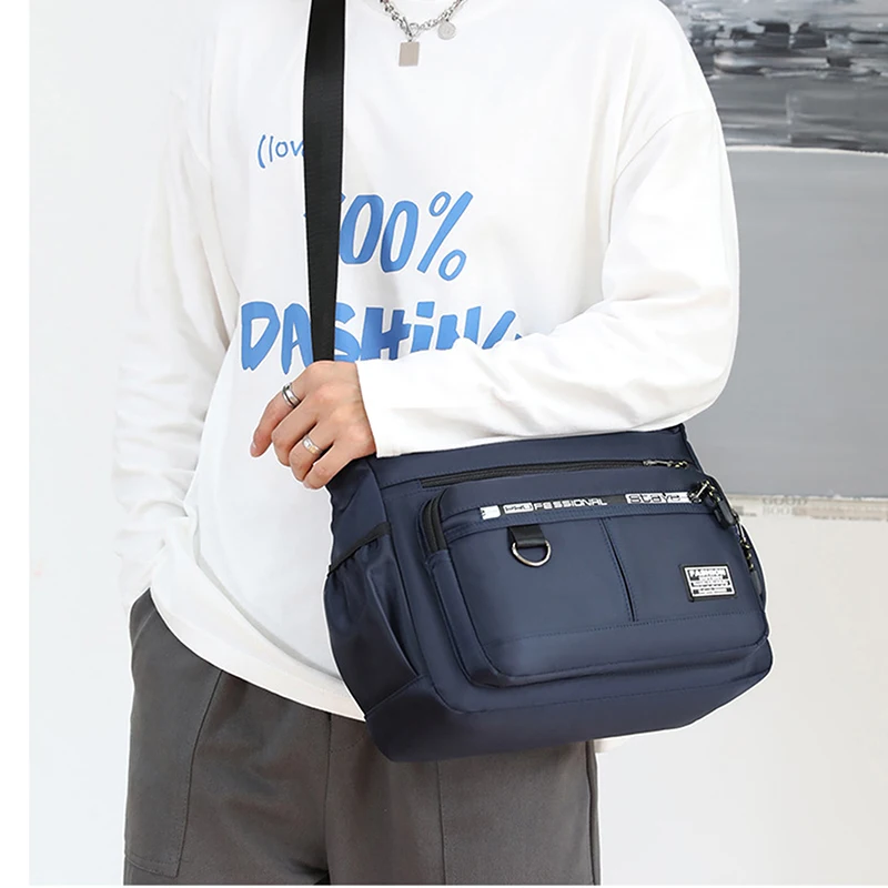 Bolso de mensajero para hombre, bolsos de hombro tipo bandolera, pequeño paquete para el trabajo, paquetes Oxford impermeables, bolso tipo cartera - imagen 4