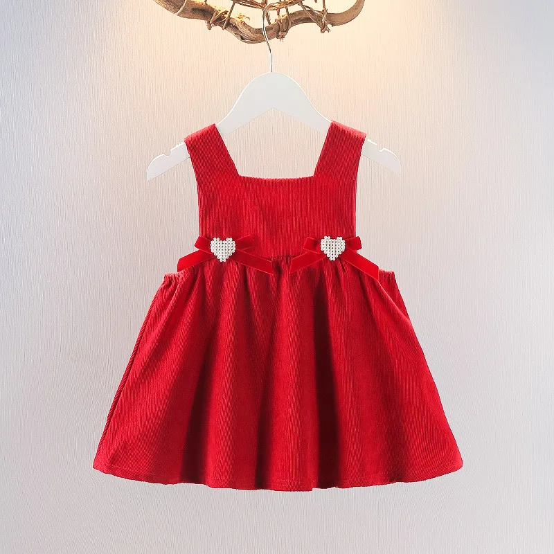 Ropa de otoño para bebé, conjuntos de trajes para niña, Tops de algodón de malla de manga larga a la moda coreana + vestido de princesa, ropa de Boutique para niños pequeños BC425 - imagen 3