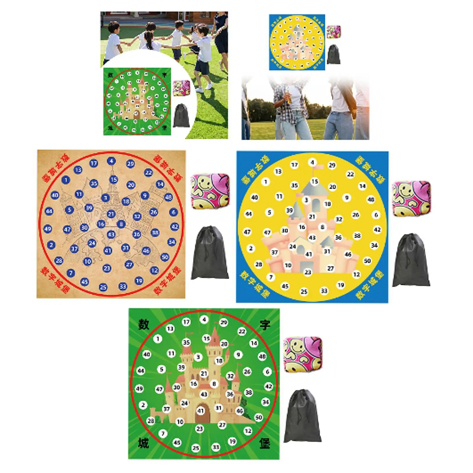 Team Building Challenge Game Adults Teens Cornhole Game with Storage Bag for Communication Adults Outdoor Kids Sports Day