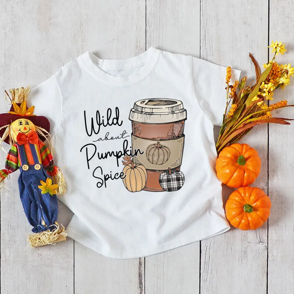 Grateful Thankful Blessed calabaza estampado niños camisa Acción de Gracias niños niñas traje otoño vacaciones niño Camiseta de manga corta ropa - imagen 5