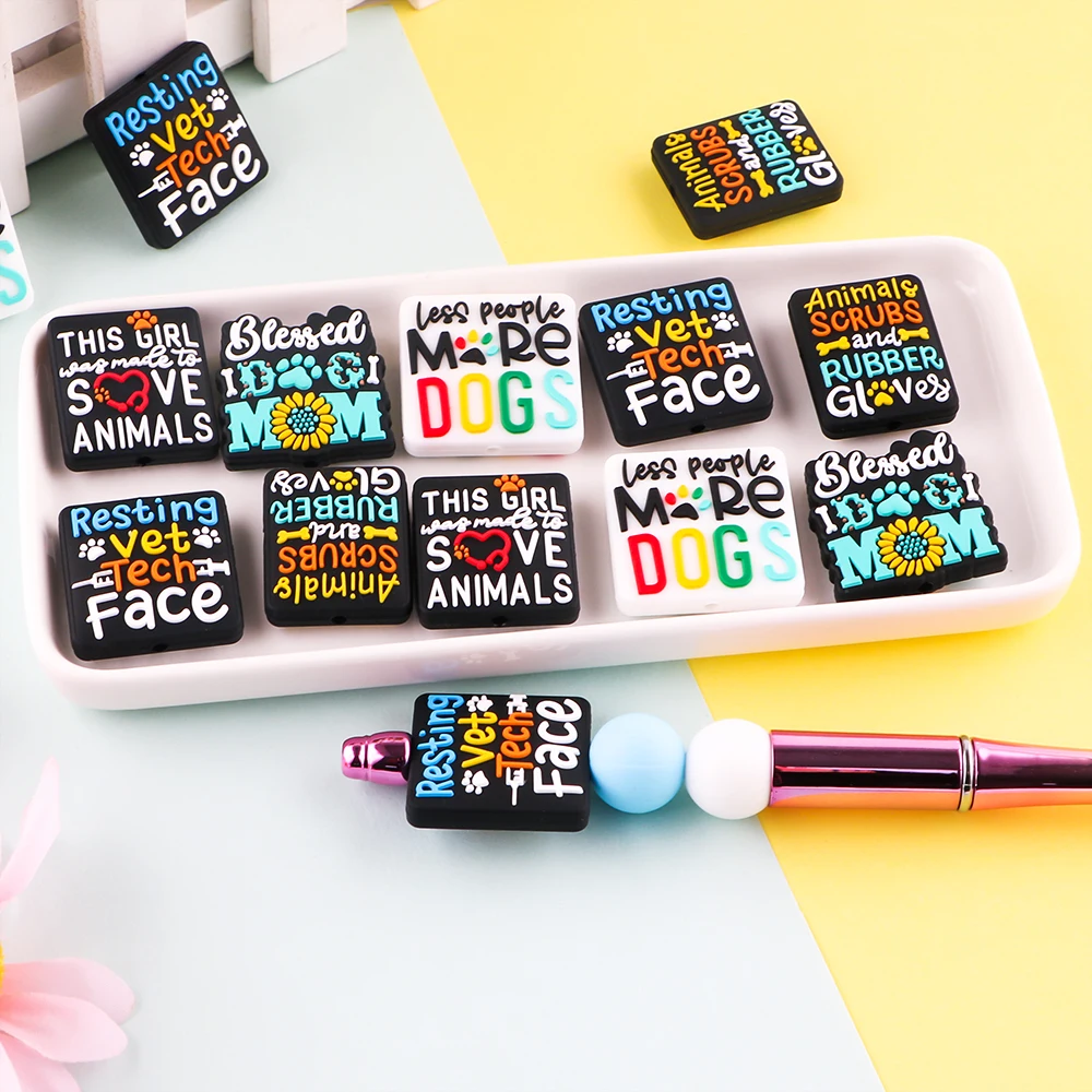 Kovict 50 unids/lote Día de San Valentín viñetas de animales mingle cuentas de enfoque DIY collar pulsera accesorios de joyería para fabricación de joyas - imagen 5