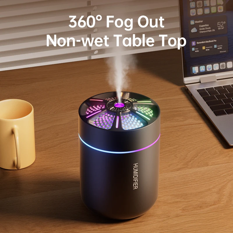 Mini humidificador de aire para el hogar, difusor de Aroma pequeño, purificador de aceite esencial, niebla de aromaterapia portátil Usb para coche, 180ml - imagen 3