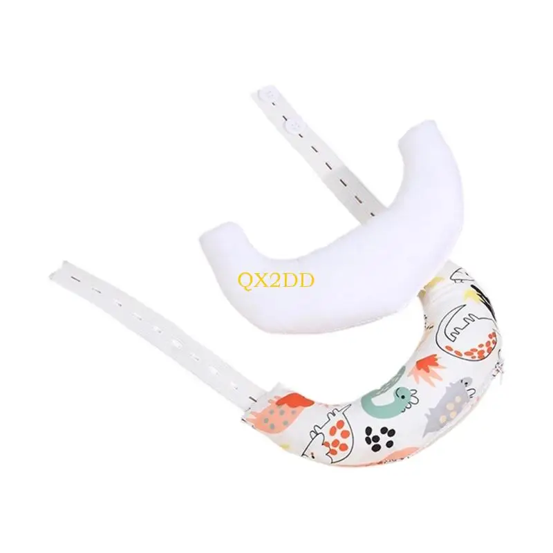 QX2D Almohada para bebé con soporte de cuello, algodón transpirable - imagen 3