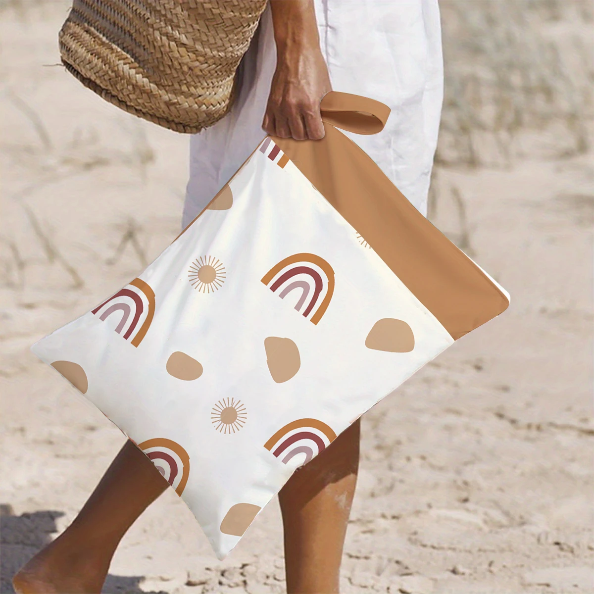 Happyflute Wetbag para pañales de bebé, bolsa de pañales reutilizable impermeable con dos cremalleras, 30cm x 40cm - imagen 2