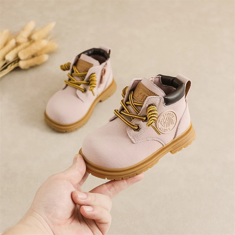 Botas de nieve para niñas, zapatos informales para niños, suela suave antideslizante, botines para exteriores, zapatos para niños pequeños, Otoño Invierno - imagen 2