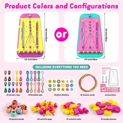 Kit pulseras de amistad con hilo elástico para tejer