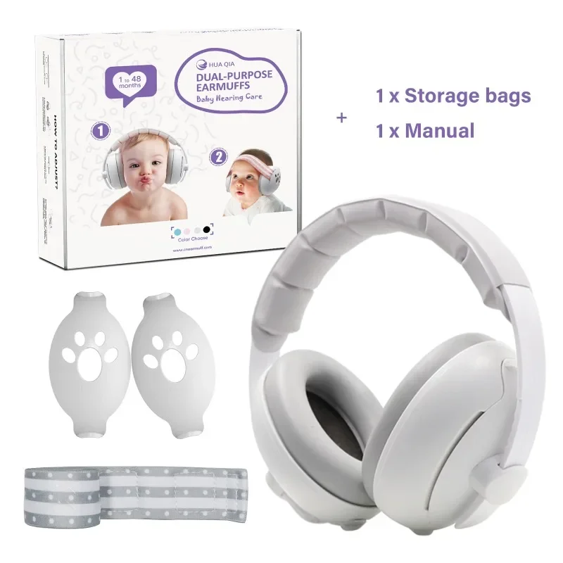 Orejeras ajustables para bebés, Mini auriculares a prueba de ruido, protección auditiva para niños, orejeras antirruido para dormir al aire libre y avión - imagen 3