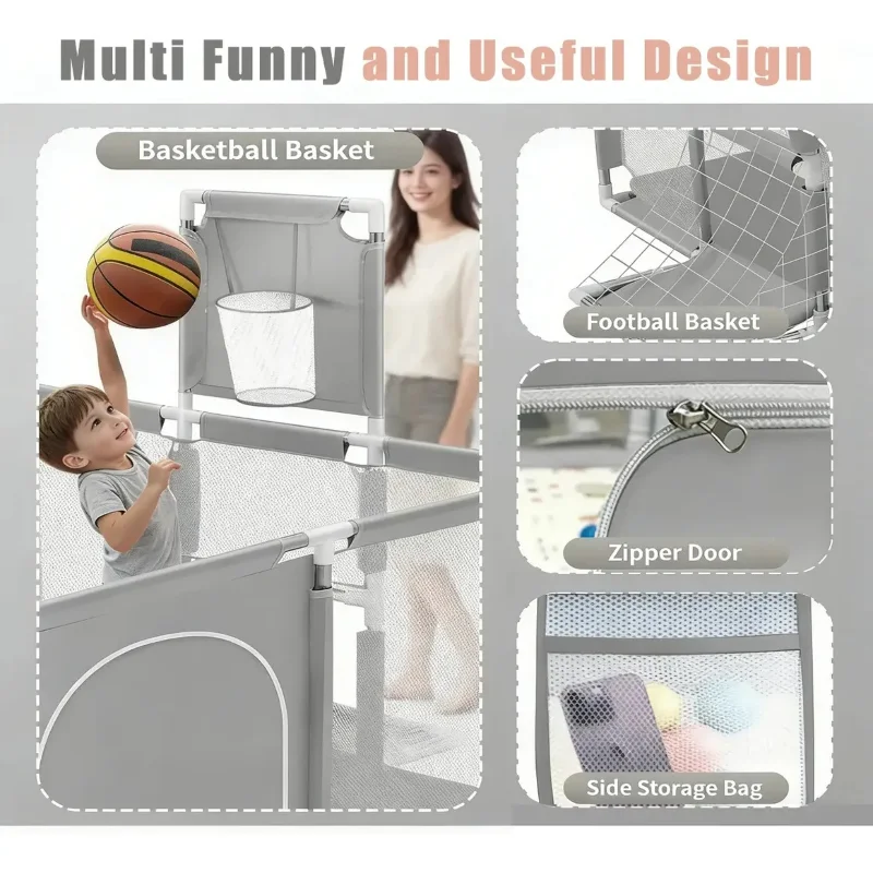 Imbaby Corralito para bebés grande - Barrera de seguridad - imagen 3