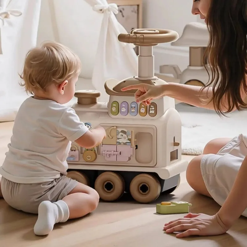 Andador de empuje para bebés con tren de vapor y dirección segura - imagen 4