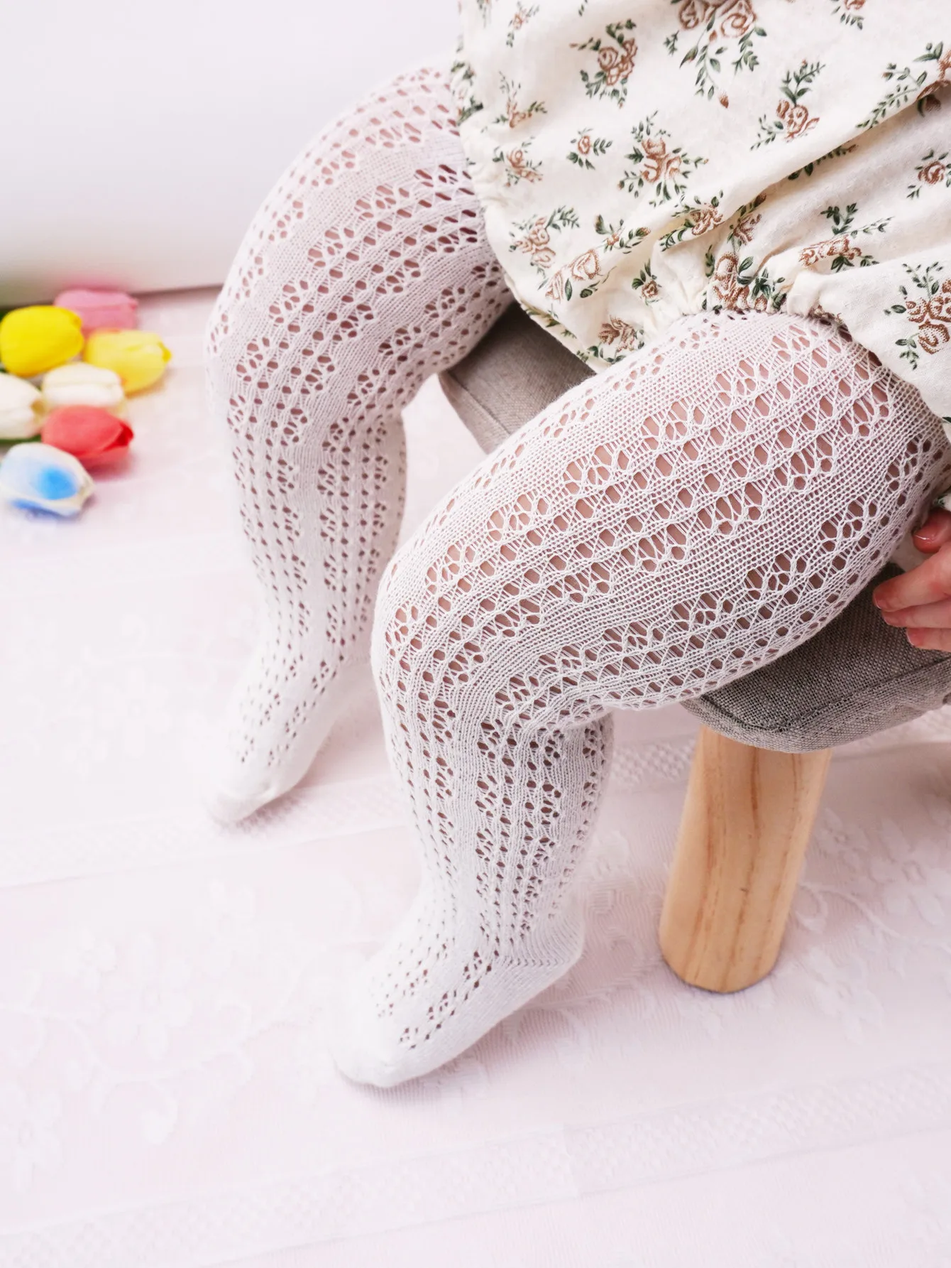 Medias con lazo hueco para niños, pantalones de malla para niñas, pantimedias delgadas de Ballet para bebés, estilo español, novedad de verano - imagen 4