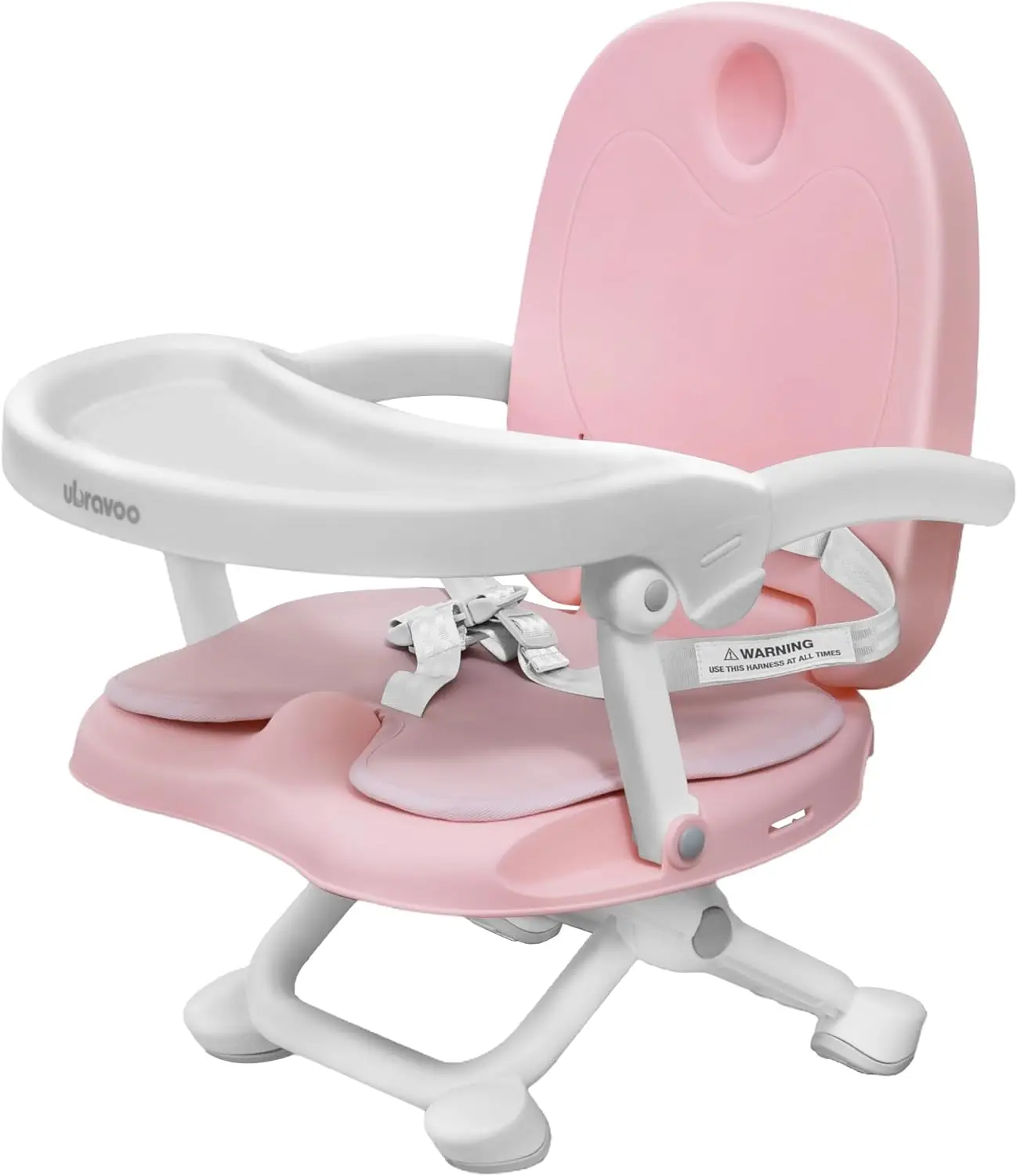 UBRAVOO Asiento elevador para bebé para mesa de comedor con bandeja extraíble y cojín Asiento elevador portátil 3 en 1 para niños pequeños 4 de altura ajustable