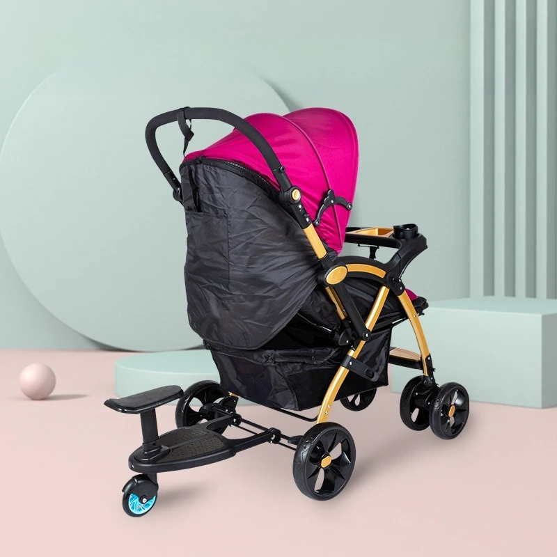 Extensión de cochecito de doble asiento con ruedas duraderas que absorben los golpes: instalación rápida de una sola segunda para salidas de hermanos - imagen 5