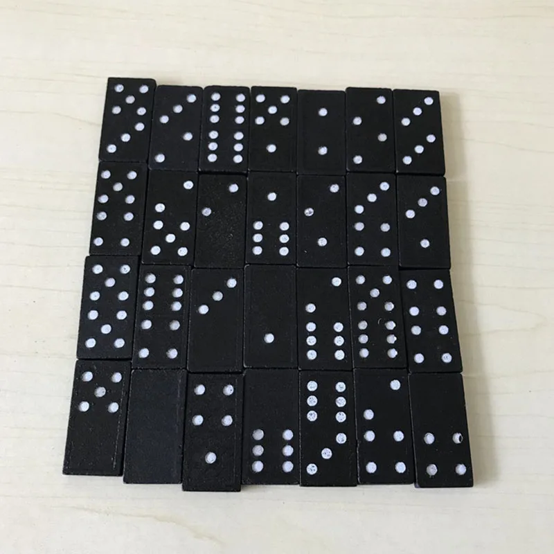 28 unids/set de juegos de mesa de dominó de madera, divertido juego de mesa de viaje, juguetes de dominó para chico, juguetes educativos para niños, regalos - imagen 4
