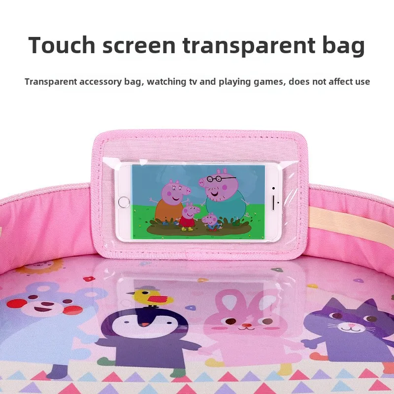 Asiento de seguridad para bebé, mesa de dibujo, cochecito, plato de comedor, organizador de coche para niños, bolsa de almacenamiento, plato de mesa pequeño fácil de limpiar - imagen 5