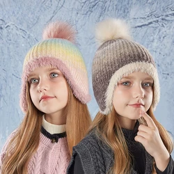 Gorro de ganchillo para niño y niña – Felpa cálida otoño/invierno