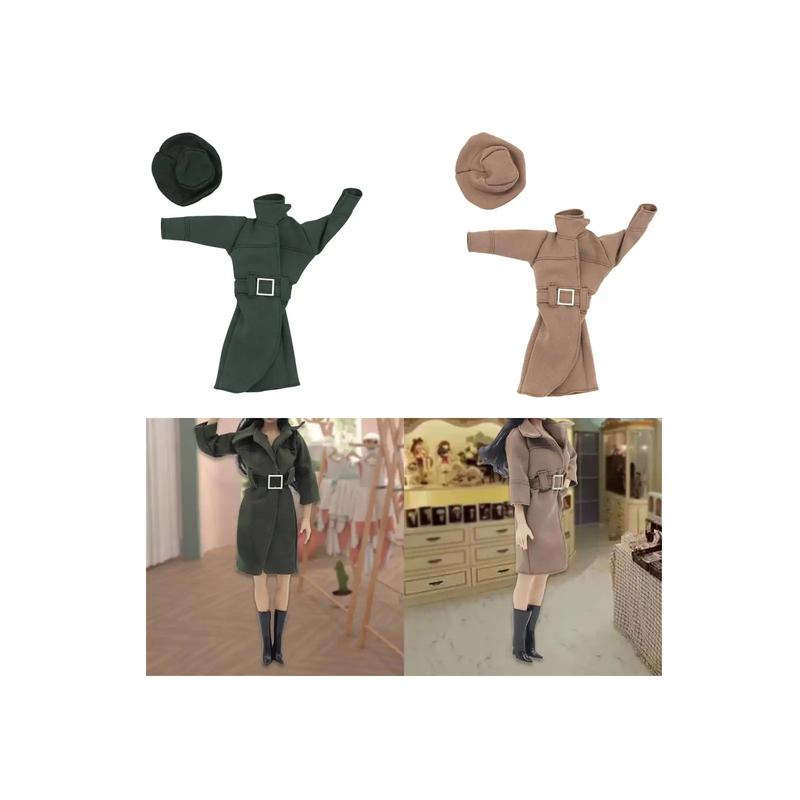 1/6 Scale Female Clothes Scene Photo Prop Pretend Play Toy Body Dolls Cosplay