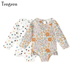 Bañador de manga larga Tregren con estampado floral para niña