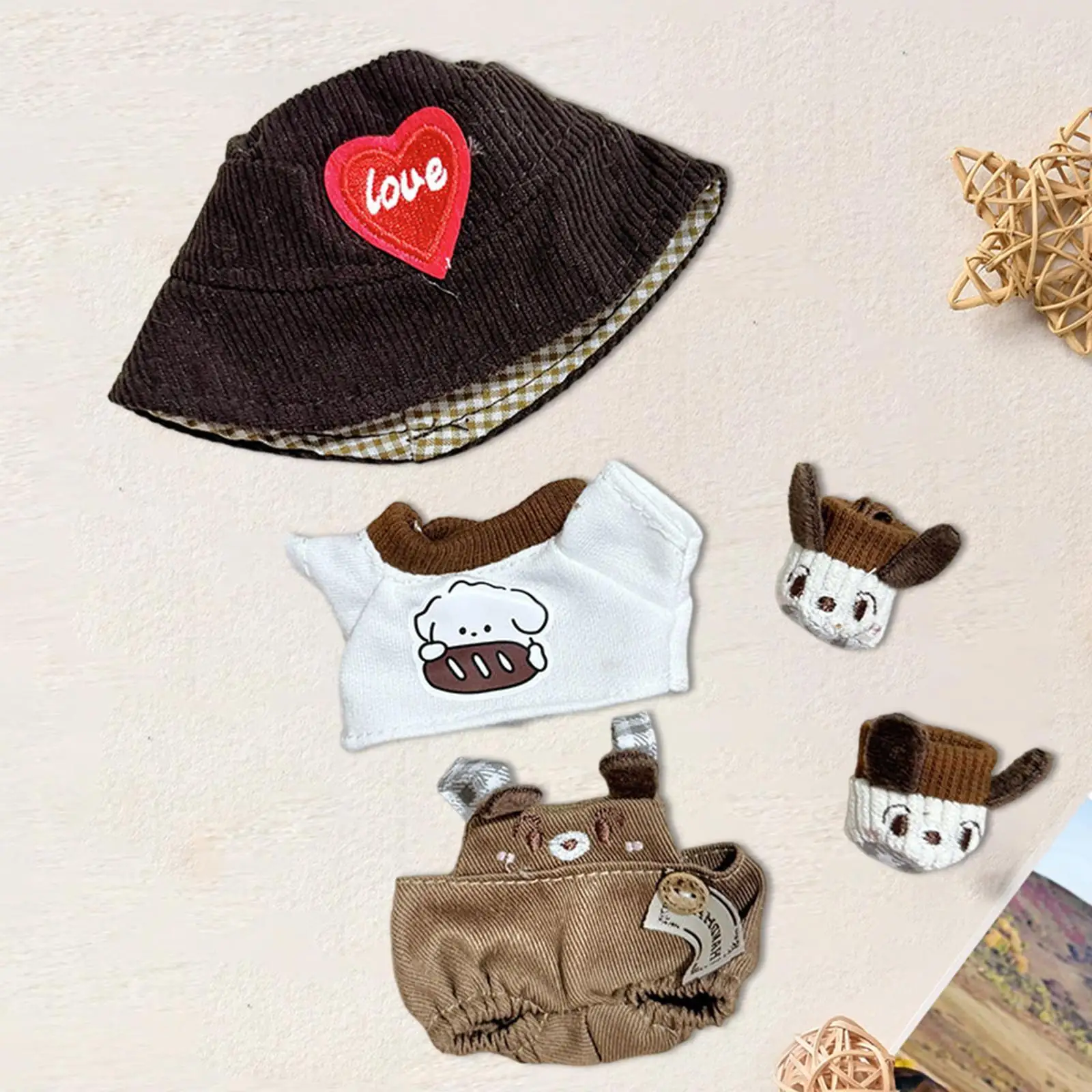 dog suit brown hat