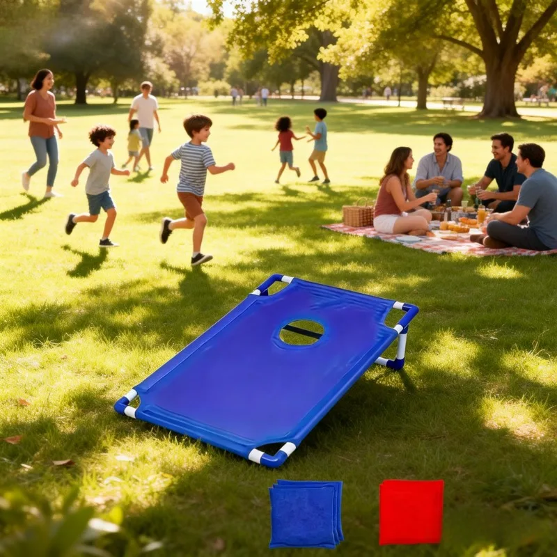 Sonajero de maíz natural rojo y azul para bebés - imagen 2