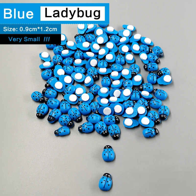 100pcs Blue Ladybug