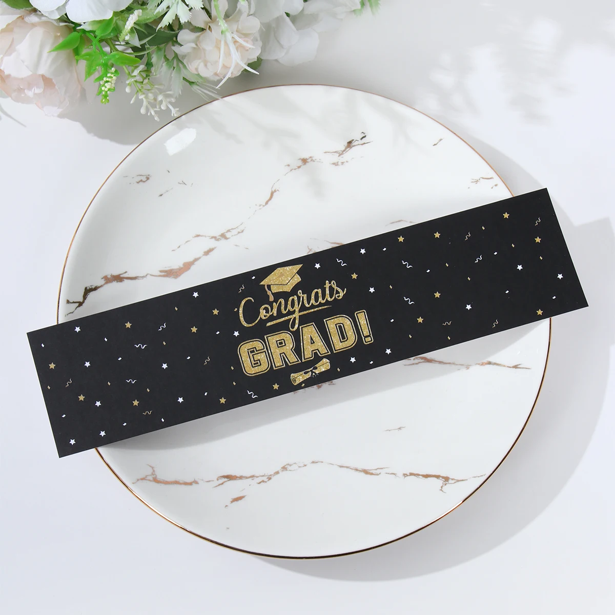 10/24 Uds temporada de graduación fiesta temática pegatinas de botellas felicitación decoración para fiesta de graduación clase de 2025 suministros para fiesta de graduación - imagen 5