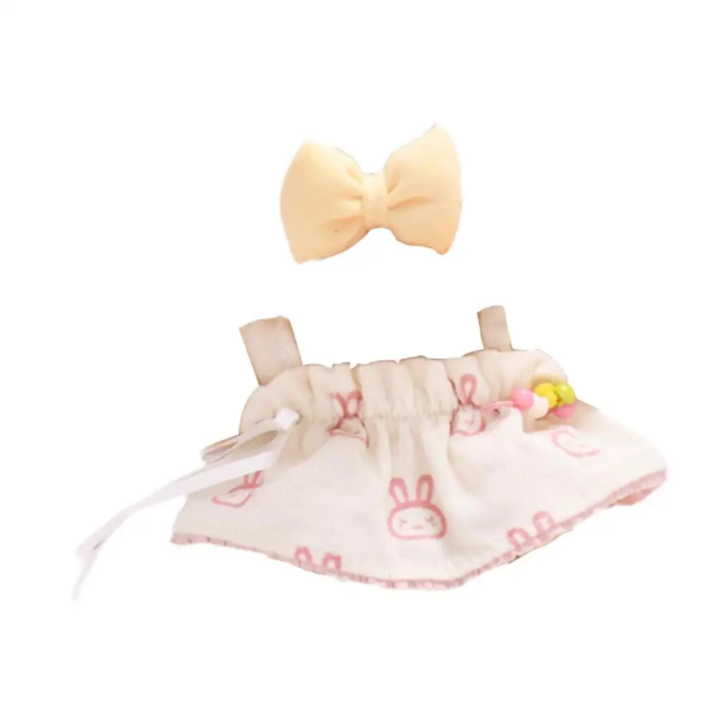 Clothing Set for 15cm Plush Doll, Bunny Costume, DIY Dress Accessories