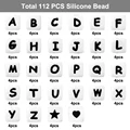 112Pcs Mix Letter