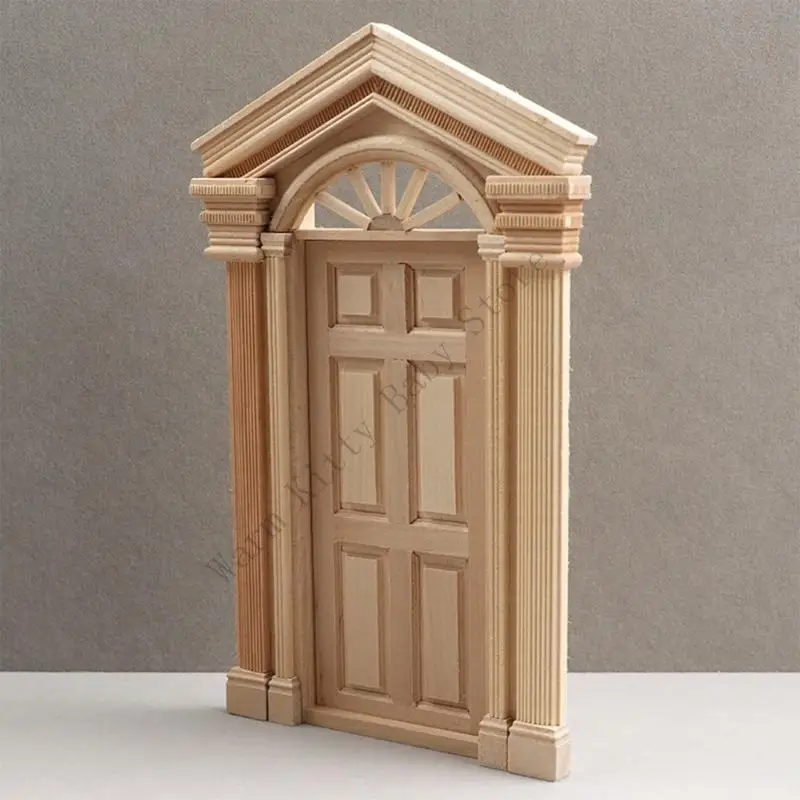 XXFE proyectos arquitectura puertas en miniatura sin terminar con columnas dobles, puerta que puede abrir para