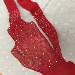 Leggings de malla transpirable brillante Rhinestone verano para niños