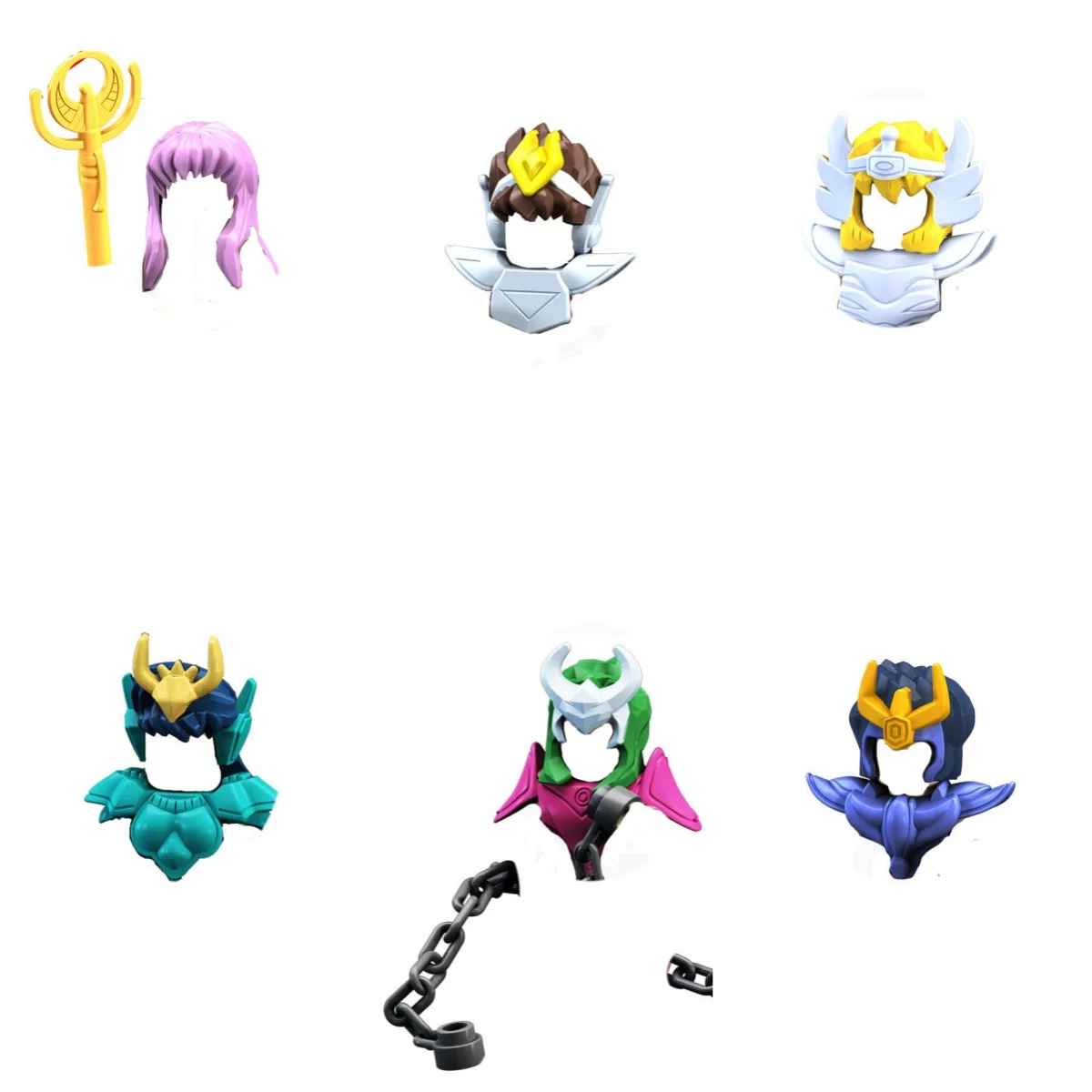 Bloques PG PG8128 PG1150 PG1155 Anime dibujos animados TV juguete Saint Seiya Saori Kido Seiya Hyoga Shiryu Shun Ikki bloques de construcción para regalo