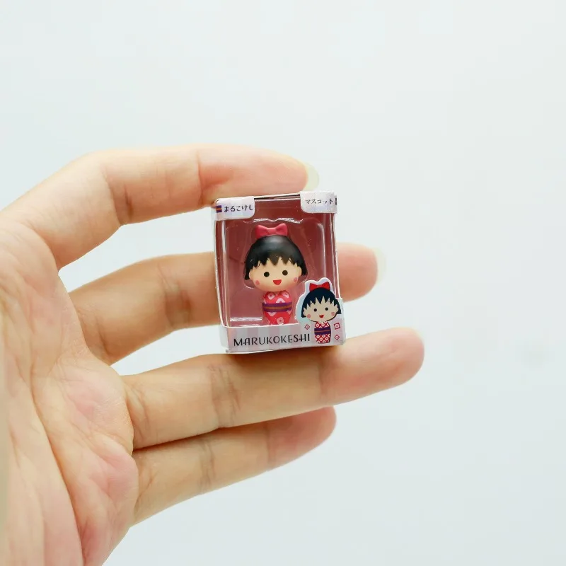 Chibi Maruko Chan caja ciega de juguete lindo Mini grano de arroz Kawaii Aniem figura muñeca modelo juguetes coleccionar adornos regalos para niños - imagen 3