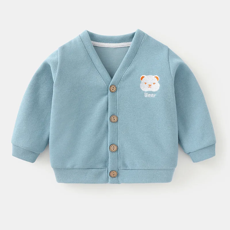 Cárdigan de punto Para bebé, suéter bonito Para niña, chaqueta informal de oso de dibujos animados, Ropa de abrigo Para niño, Otoño, 2024 - imagen 3