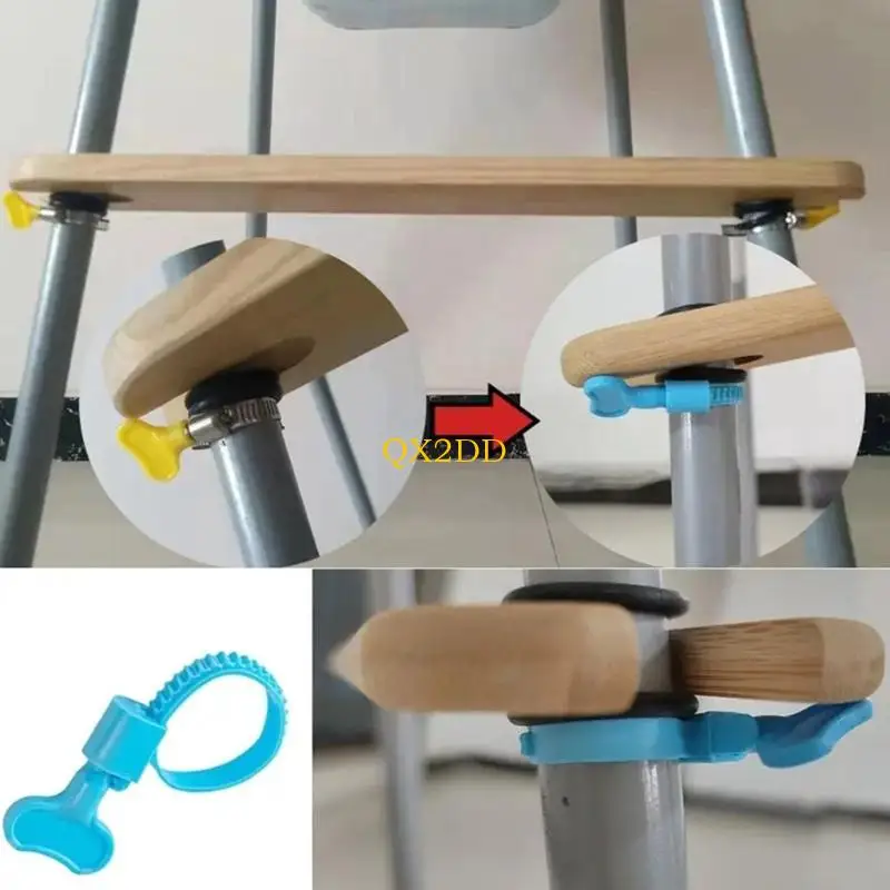 QX2D Reposapiés para trona Pedal ajustable para trona con anillos Esquinas redondas - imagen 3