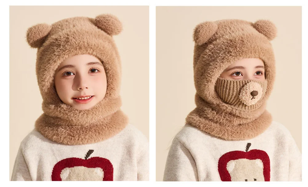 Gorro infantil de lana para niño y niña – Protección viento frío - imagen 3