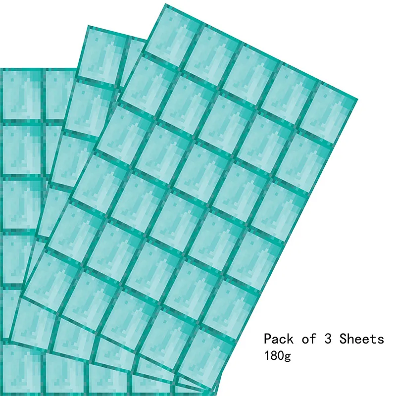 Suministros de papel de regalo estilo Pixel de diamante para rellenos de medias temáticas de jugadores de píxeles, suministros para fiestas, cajas de embalaje, accesorios - imagen 3