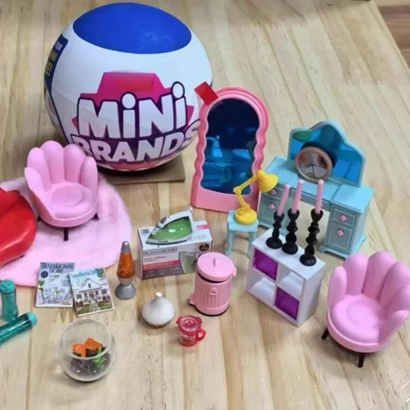 Mini marcas de bola sorpresa, muebles para el hogar, sofá, caja ciega, electrodomésticos, artículos de cocina, figura, accesorios, Juguetes - imagen 5