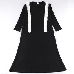 Vestido acanalado manga corta y larga para niñas – Primavera y verano