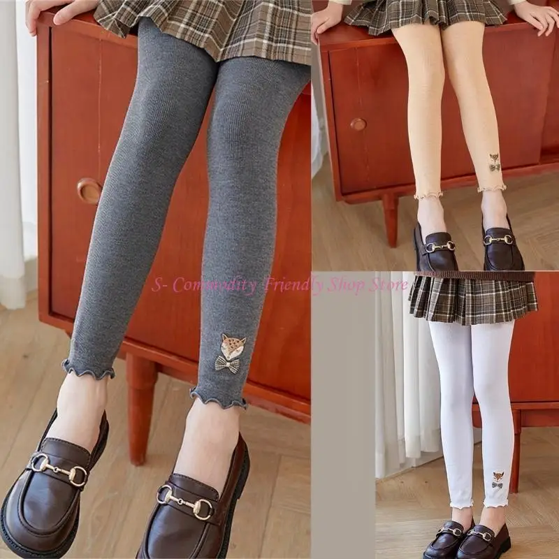 85AE Mallas para niños Niñas Otoño Invierno Leggings con forro fino Pantalones cómodos