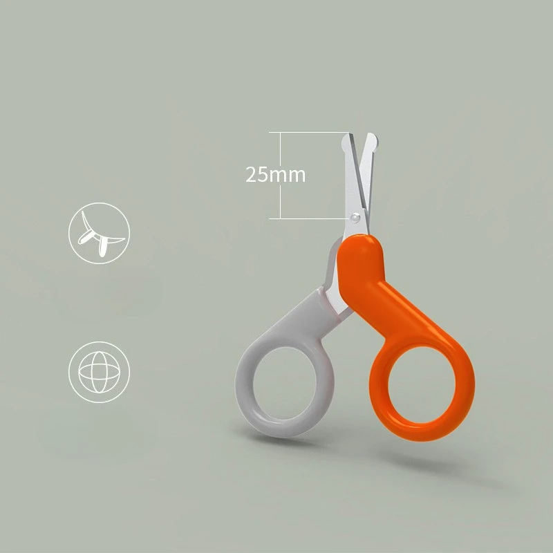 Cortauñas para bebé recién nacido, tijeras largas de seguridad prácticas, cortador de manicura, tijera especial, herramientas de cuidado para bebés, accesorios - imagen 4